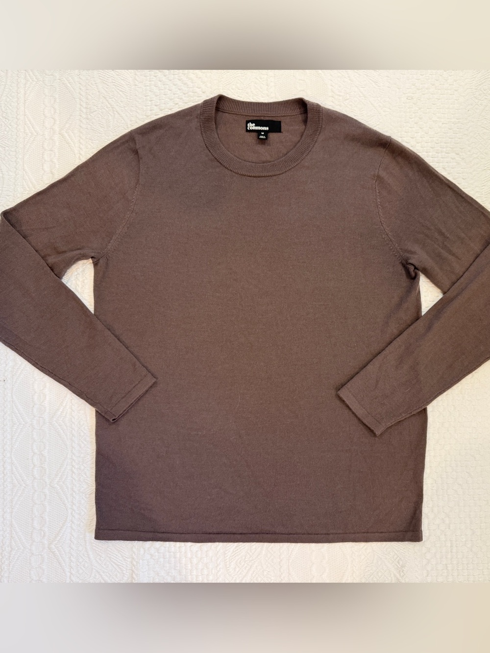 The Commons Merino Wool Crewneck Sweater Brown Women’s Size Medium M Pullover